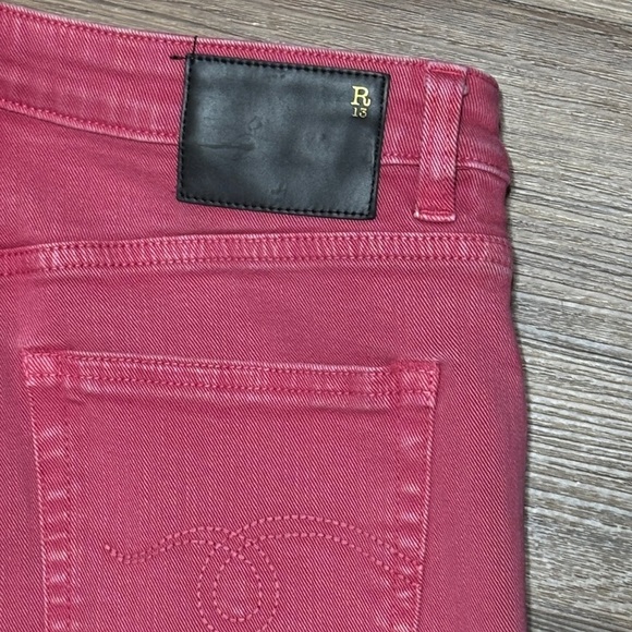 R13 Hot Pink Straight Leg Jeans - Picture 6 of 15